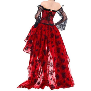 robe steampunk rouge pour femme