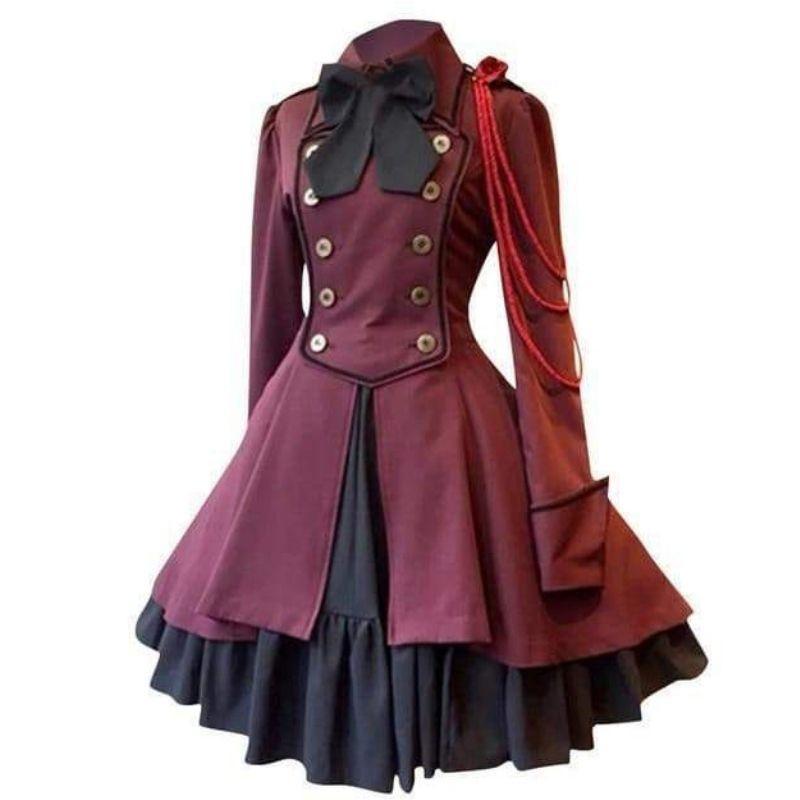 robe victorienne rouge