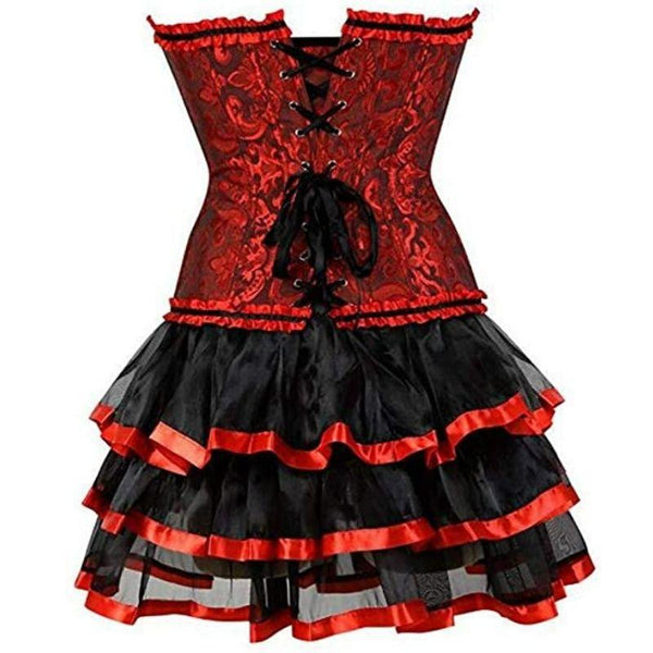robe rouge bustier