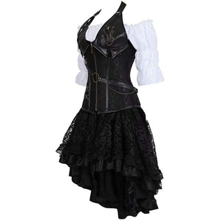 robe corset steampunk noire