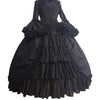 Robe Victorienne Femme Manches Longues - Style Médiéval Gothique Steampunk - Avec Corset Patchwork - Pour Cosplay, Bal, Halloween