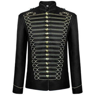 veste officier steampunk noir et or