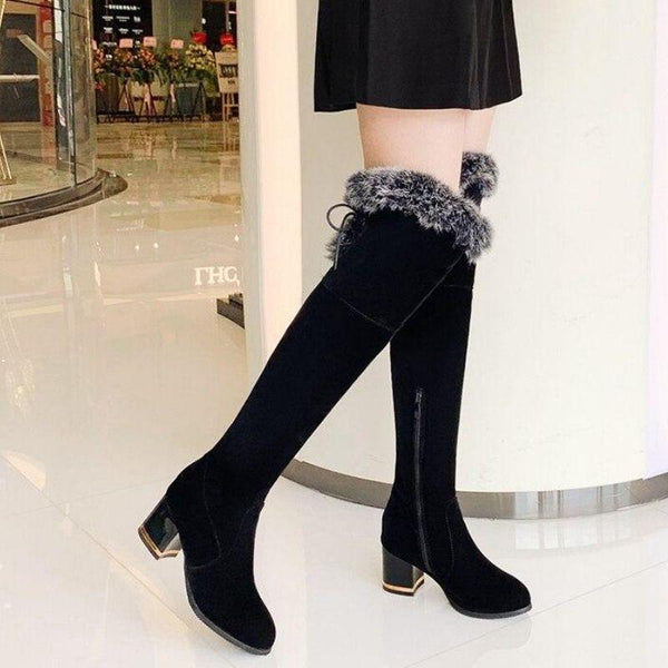 bottes fourrées steampunk femme