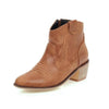 boots western femme marron