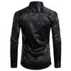 chemise noir fleur homme