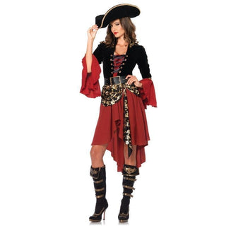 déguisement pirate femme rouge