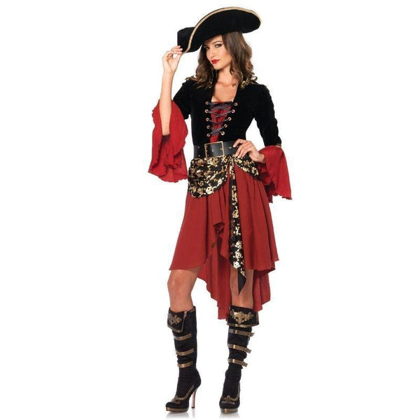 déguisement pirate femme rouge