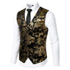 Gilet Costume Homme Imprimé Doré porté