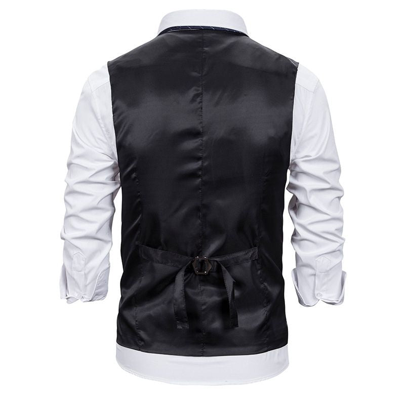 Gilet Costume Homme Gothique Steampunk - Col Montant, Double Boutonnage, Sans Manches, Pour Déguisement Ou Soirée à Thème