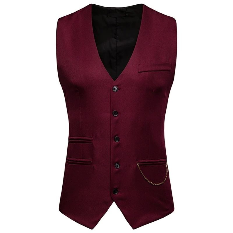 gilet costume homme rouge