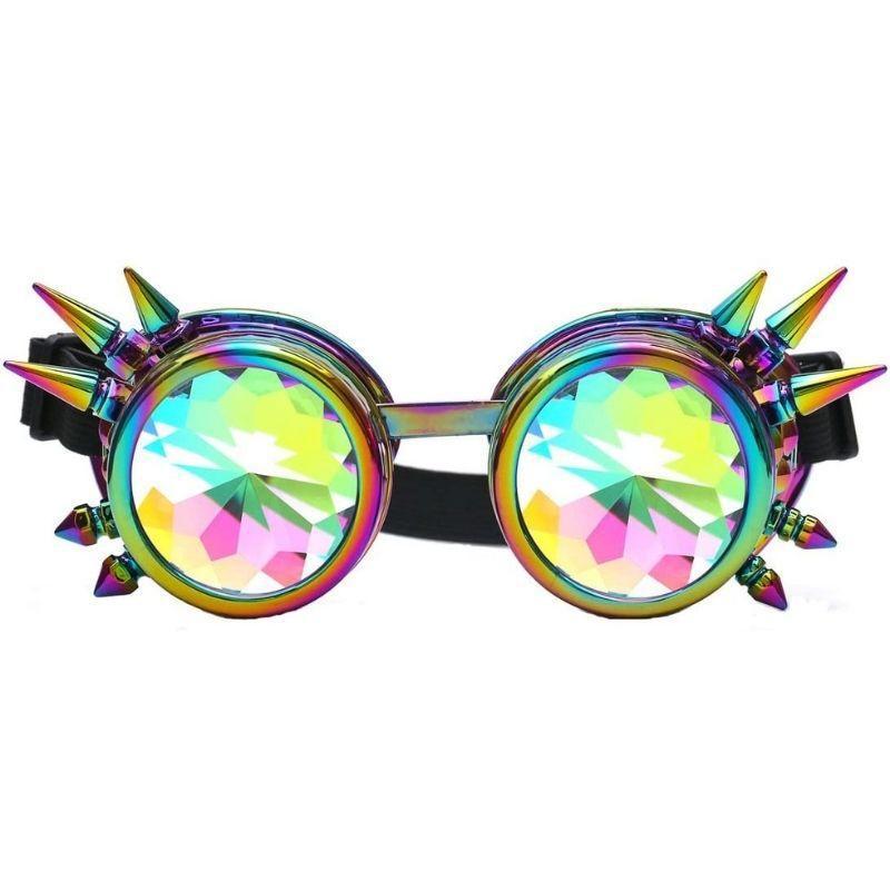 Lunettes Kaléidoscope Steampunk Alomejor - Pièces De Nez Réglables, Style Rétro Halloween, Parfaites Pour Fêtes Et Décoration