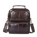 Sac Bandoulière Homme Kasgo - Toile Cirée Et Cuir Véritable, Pour Ordinateur 15,6", Imperméable, Vintage - 2