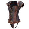 corset cuir steampunk marron